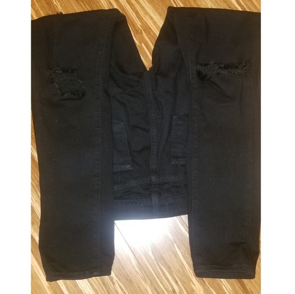 Paige Verdugo Ultra Skinny Black Distressed Jeans - Picture 5 of 8